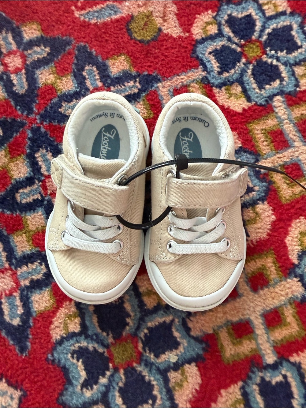 FootMates Cream Canvas Kids' Sneakers